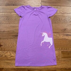 Carters Girls Short-Sleeve Unicorn Nightgown - Size 6-7 A - Girls Pajamas